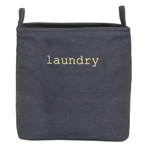 HOKIPO Laundry Basket Clothes Hamper Collapsible Denim Storage Basket with Handles, Large - 51 Ltr