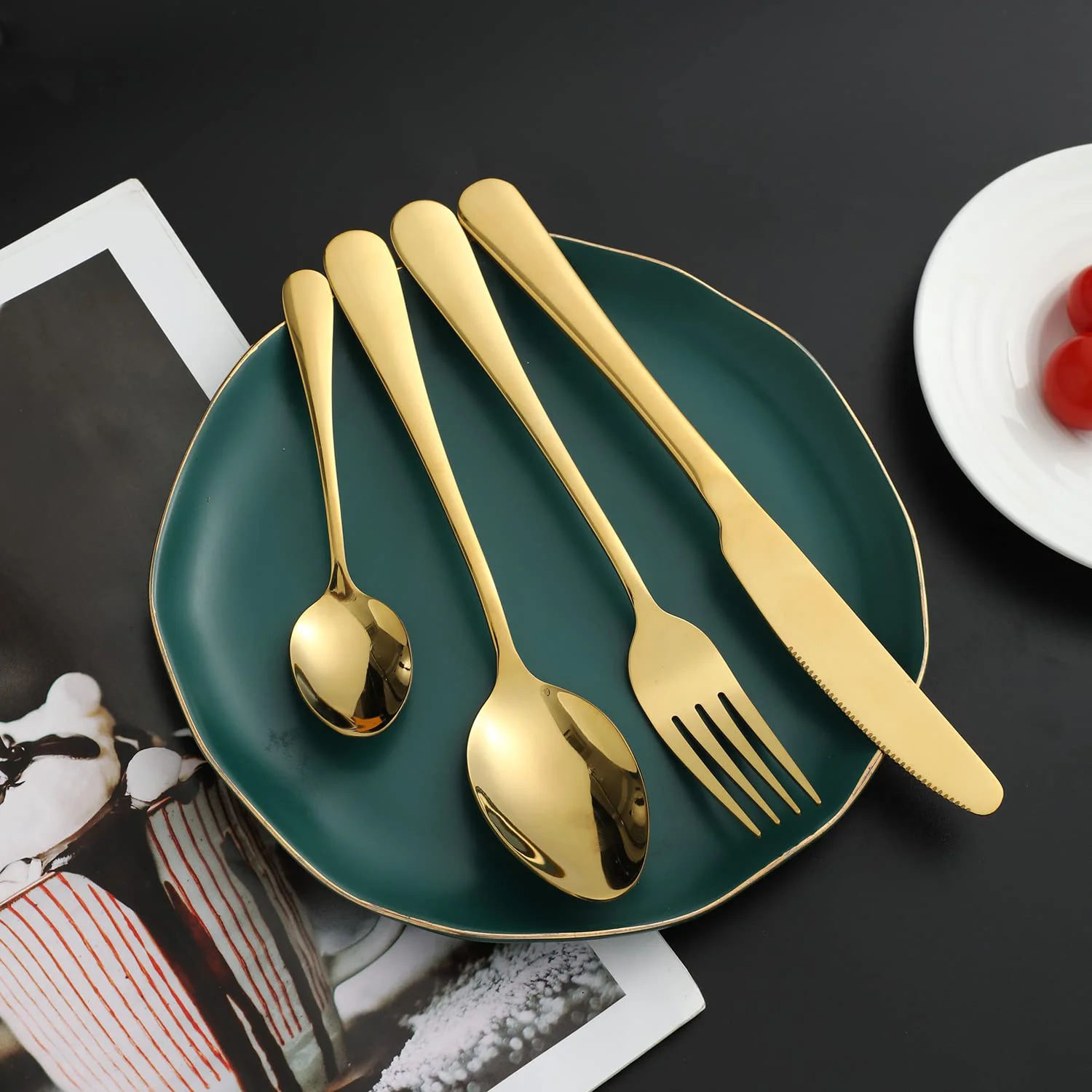 Gold Flatware Set Cutlery Set Of Pcs Stainless Steel