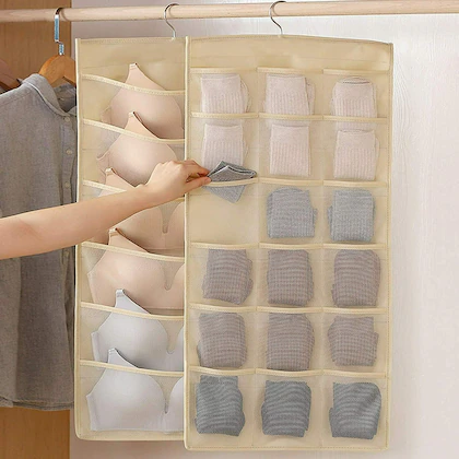 Storage Organizer Hanging Bag For Panties Socks Underwear Bra