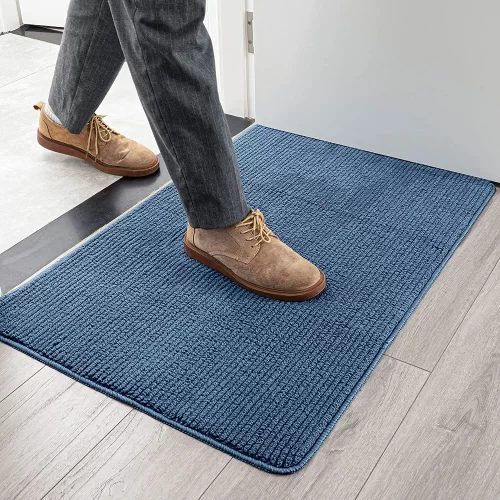 Luxury Polyester Doormat For Entrance, Staircase, Balcony Big Size 50X80cm, Royal Blue