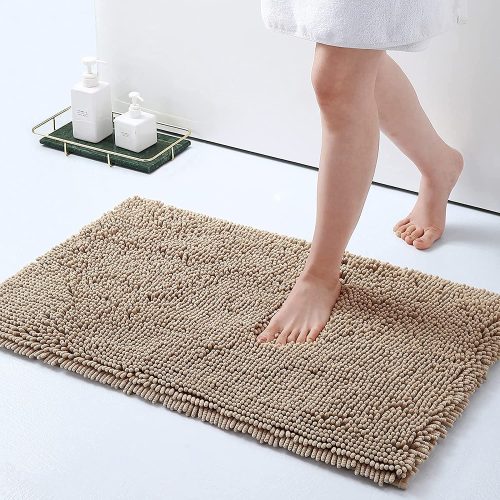 Luxury Bath Rug, Extra Soft and Absorbent Large Bathroom Mat 50x80 cm, Beige