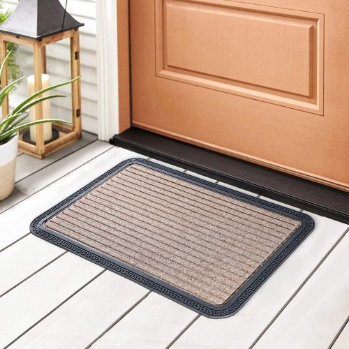 All Purpose Doormat with Rubber Backing, Thick mat for Outdoor and Indoor use, 40x60cm, Brown