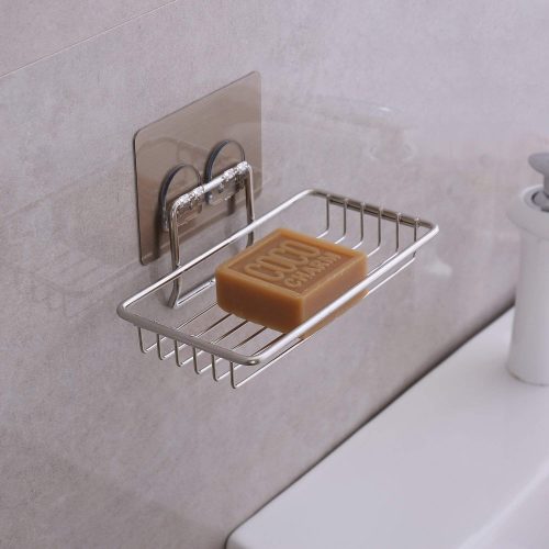 New Magic Sticker Series Self Adhesive 100% Stainless Steel Soap Holder - 16 x 9 cm