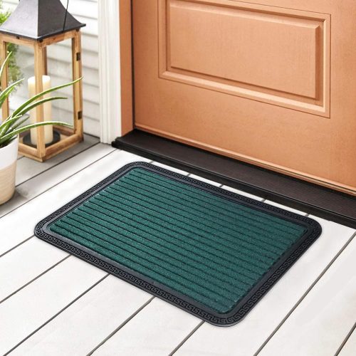 Export Quality Heavy Thick Mat with Rubber backing for Outdoor and Indoor Door Entrance Made in India, Large size (45x75cm), Green